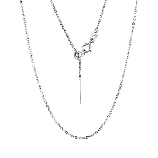 Fat Donglai's same style love necklace 18k gold gold Chopin chain women's tail pull-out eyelet pendant special pure white gold 18K gold rose gold Chopin chain love tail thickness 1mm 2g x 55cm