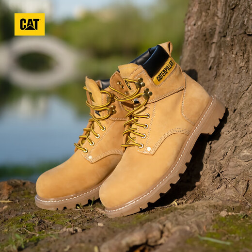 Cat Carter Big Big Yellow Boots Boots Martin Boots Hombres de acero para hombres Cabezal de acero contra la colisión P89162O1BDC25 Amarillo 40