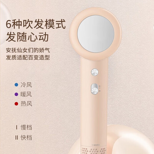 CONFU high-speed hair dryer 110,000 rpm household quick-drying high-wind negative ion hair care low-noise hair dryer as a birthday gift for girlfriend KF-F2 Qingye Green