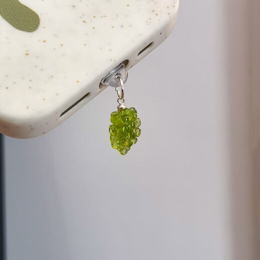 Ye Yu is suitable for the clear version of a green mobile phone dust plug, fashionable mobile phone accessories type-c Android Apple anti-dust universal main picture type-c (comes with anti-lost rope) 15 series also