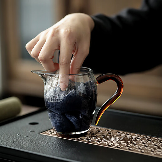 Yishengtang thickened tea towel absorbent kung fu tea set tea ceremony accessories tea table square towel towel wiping table cleaning rag tea cloth thickened yellow 2 pieces