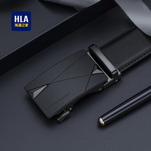 Heilan House (HLA) Men's Belt Automatic Buckle Genuine Leather Business Belt Trouser Belt Birthday Versatile New Style Gift for Boyfriend Fashionable
