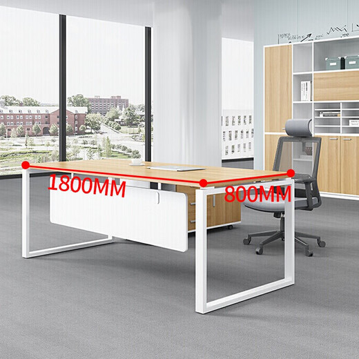 OUYIN boss desk office desk and chair combination simple modern office furniture stylish executive desk manager president desk office 1.8*0.8 (including side cabinets)