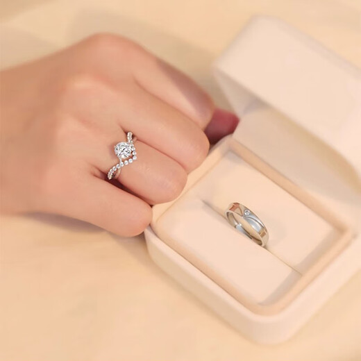 MZMZ platinum ring PT950 platinum couple ring for engagement anniversary customized birthday gift for girlfriend and wife light luxury model-couple ring