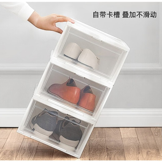 Alice Shoe Box AJ Shoe Box Transparent Storage Box Shoe Rack Storage Box Shoe Cabinet Men's Sneakers Leather Shoes Organizing Silk 46 Points 5 Size AJ Can Hold 8 Extra Large Sizes