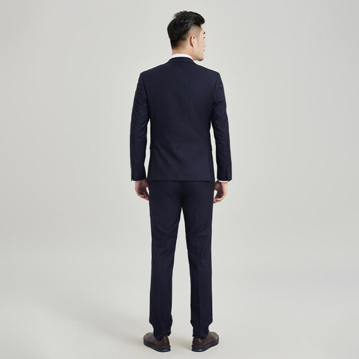 Haipai Haoyu suit suit men's slim business formal attire professional work wear one-button suit suit navy one-button XL 180/100A