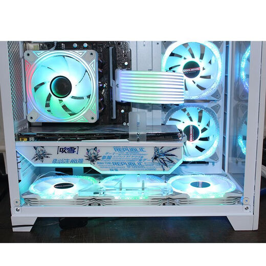 Computer graphics card bracket 5V3-pin ARGB divine light synchronized light-emitting board decoration thousand Jin Jin is equal to 0.5 kg Top vertical support rod New vertical plate white ARGB interface Colorful pattern
