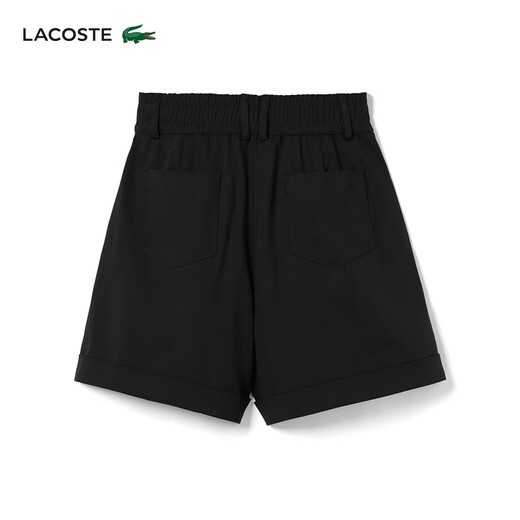 Lacoste French Crocodile Damen -Elastizitätshose Taille Tägliches lässiges Freizeit vielseitiger Bermuda Shorts FF3880 031/Black 38 165