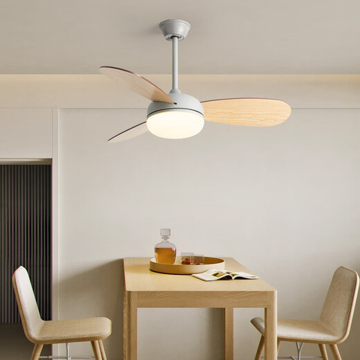 
Weather vane modern simple children's room small fan light imitation wood grain home bedroom dining room ceiling fan light frequency conversion silent fan light frequency conversion 36-684A black-wood leaf boom full spectrum + light conversion remote control
