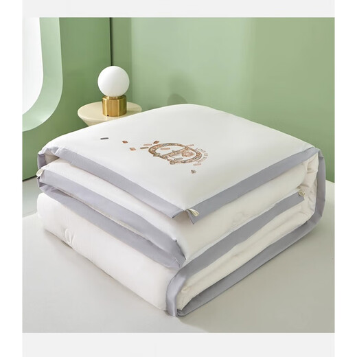 Jialiya GRACE2025 new soy fiber quilt core single and double four-season spring and autumn quilt Kristen-Blue 150x200cm4Jin [Jin equals 0.5 kg] Spring and Autumn Quilt [10% soybean filling