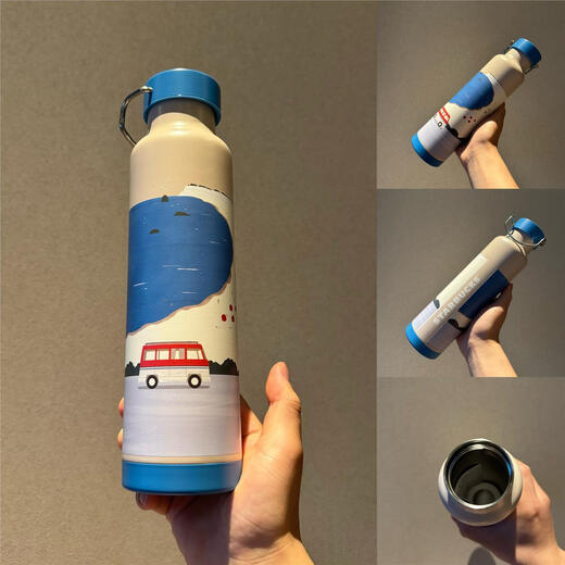 星巴克夏日海边系列蔚蓝假日款保温杯不锈钢随行随手杯咖啡杯水杯 695ml夏日海边系列蔚蓝假日款保