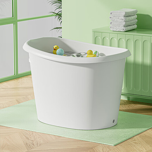 捷贝儿童洗澡桶宝宝浴桶婴儿洗澡盆泡澡桶大号可坐全身浴缸游泳桶家用 加厚米（0-15岁）+浴凳+洗浴大礼包