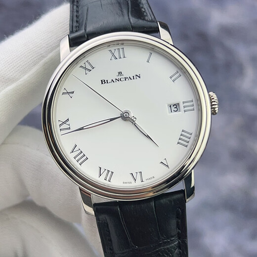 
[Second-hand 95 new] Blancpain Classic Series 6630 White Enamel Dish Liu Ye Needle Roman Scale Three Needle Calendar Display Mechanical Table