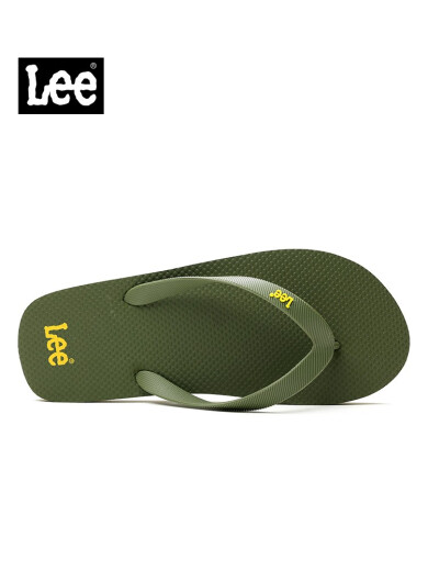 Lee slippers men's 2024 summer new flip-flops men's non-slip outdoor leisure versatile beach sandals breathable flip-flops olive green 42