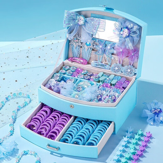 迪士尼（Disney）爱莎公主儿童首饰盒玩具小女孩3-6-9岁生日礼物冰雪奇缘艾莎发饰8