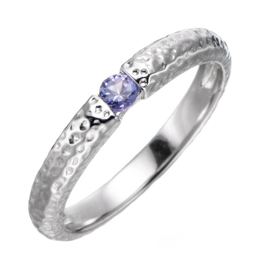Miyan stone pattern ring tanzanite male and female couple ring closed crystal sapphire niche original design No. 17 No. 10