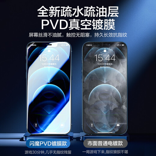 闪魔 适用苹果12钢化膜iPhone12promax手机膜12pro高清抗指纹防爆防摔无边保护贴膜 【25°防窥膜】1片装+神器 苹果12ProMax