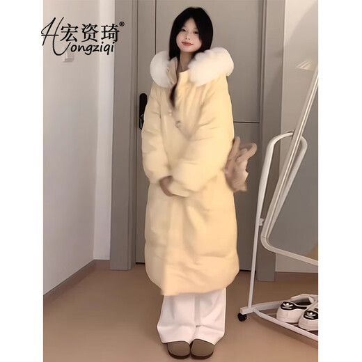 Chaqueta de algodón Hongziqi Down para mujeres en invierno 2025 Nuevo chaqueta de algodón de algodón de collar de gama alta y de gama grande en espesas