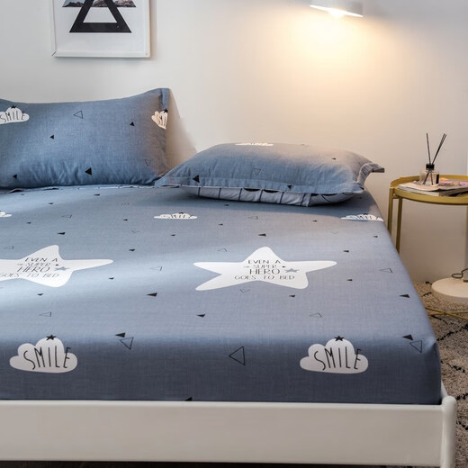 Mengyier 10cm brown mattress fitted sheet, brown mattress mattress protective cover, thin mattress 3cm 5-8 special 10cm couch Xinghailian-grey 150X200-c-m+pillow-case 2 pieces