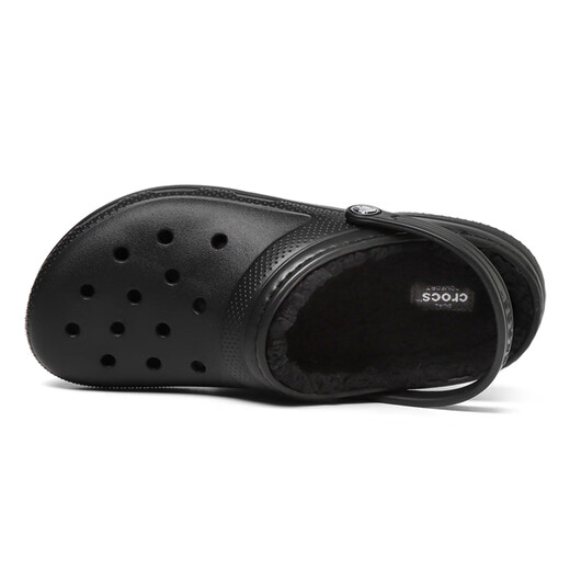 
crocs Crocs children's shoes New warm hole shoes Comfortable home winter cotton slippers 207010_060 Black 33-34 Inner length is about 208mm