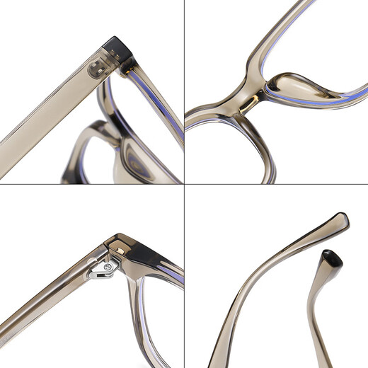 Luxury Bird 219 Gafas de luz anti-Blue, marco negro brillante, cara desnuda, versión coreana, estilo INS, teléfono móvil no dimensional, gafas a prueba de radiación de la computadora