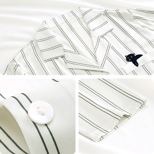 Han Ziduo, Zhang Yixing and Yang Zi same style couple pajamas for women spring and autumn ice silk long-sleeved simulated silk star summer men's home clothes Z353X male XL