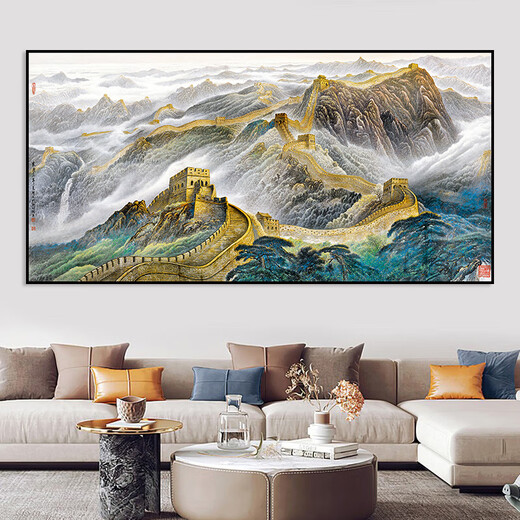 Dincmei Dingchuangmei Landscape Painting Stickers Living Room Decoration Painting Backer Wangcai Office Background Wall Sticker Self-adhesive Landscape Painting Mural 01. Flowing Water Makes Money Width 60cm-Height 30cm Self-adhesive Landscape Painting with Glue on the Back