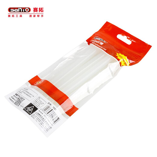SANTO household hot melt glue gun, handmade diy artifact bonding, suitable for 11mm hot melt glue strips, transparent glue sticks 1625, 8 pieces packed 11mm