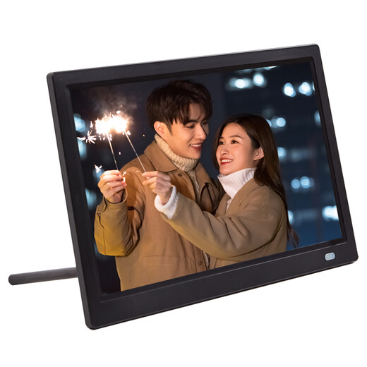 Lexlia 13,3 pulgadas IPS de alta resolución 1920*1080 visualización completa HD marco de fotos digital hogar pantalla de álbum de fotos electrónico pantalla comercial 13,3 pulgadas negro libre 32G U disco