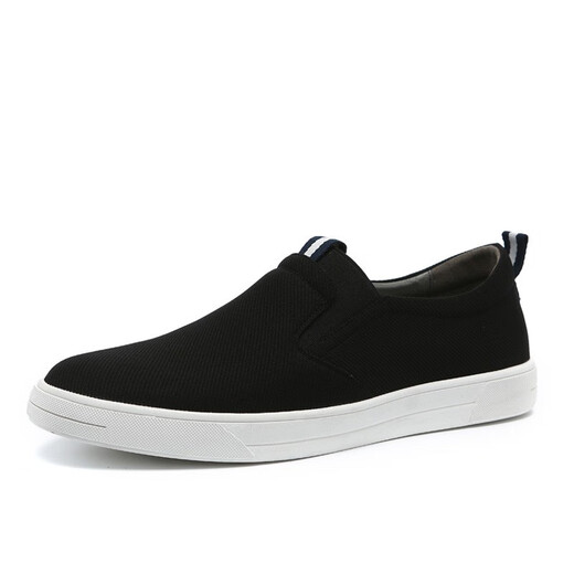 TYKT casual shoes men spring and summer canvas shoes men old Beijing cloth shoes casual one-foot lazy shoes trendy shoes TY9789 black 40