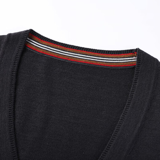 
Hengyuanxiang worsted wool plush cardigan men 100 pure cardigan 2024 autumn and winter new men's v-neck sweater jacket trend black 2XL 180 [suitable for 155-175Jin [Jin equals 0.5 kg]]