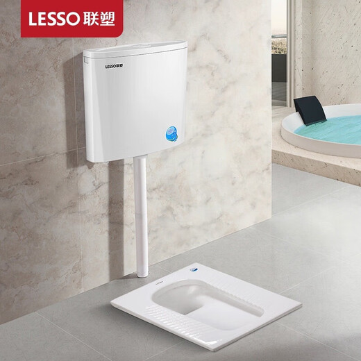Liansu household flush tank bathroom squat toilet energy-saving flush toilet squat squat toilet water tank flush toilet squat toilet classic double-press water tank WP02103