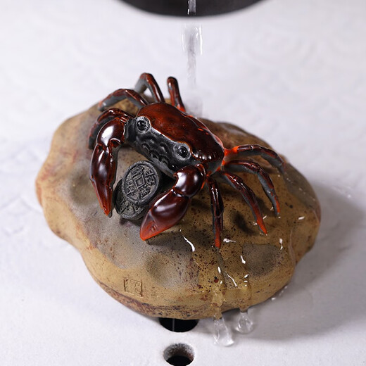Fuyaji Purely Handmade Purple Clay Tea Pet Ornaments Color Changing Crab Tea Play Bafang Laicai Tea Set Tea Tray Accessories Upgraded New Style