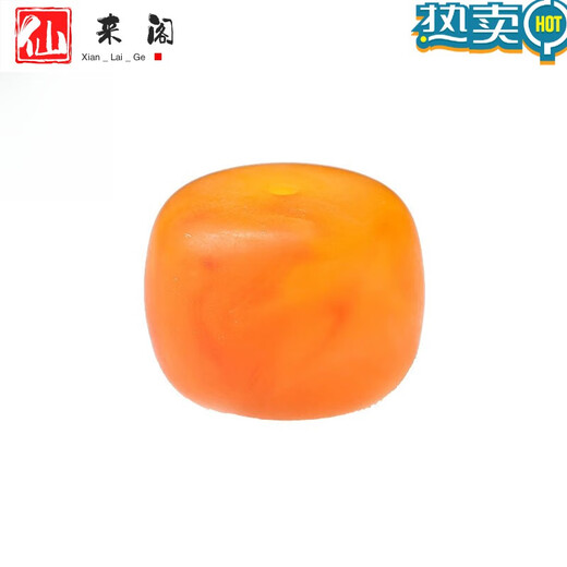 Xianlaige natural Russian material old beeswax single beads with beads loose beads single bucket beads bracelet diy men's accessories top beads separated beads old beeswax pier 12*10mm single