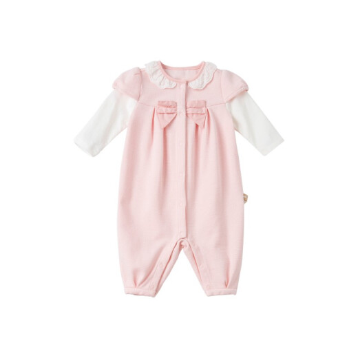 DAVE/BELLA (DAVE/BELLA) Western style female baby jumpsuit newborn clothes baby jumpsuit rompers spring newborn harem pink houndstooth 80cm (recommended height 73-80cm)