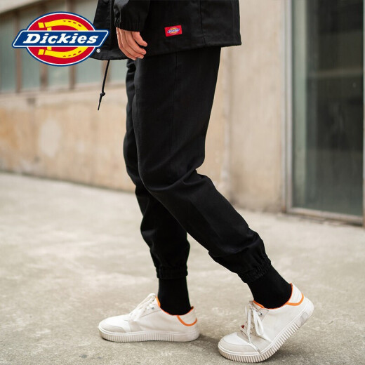 Dickies jogging pants men's spring and autumn twill leggings jogging pants trendy brand loose jogging pants elastic waist casual pants men's sports pants DK008164 black 32