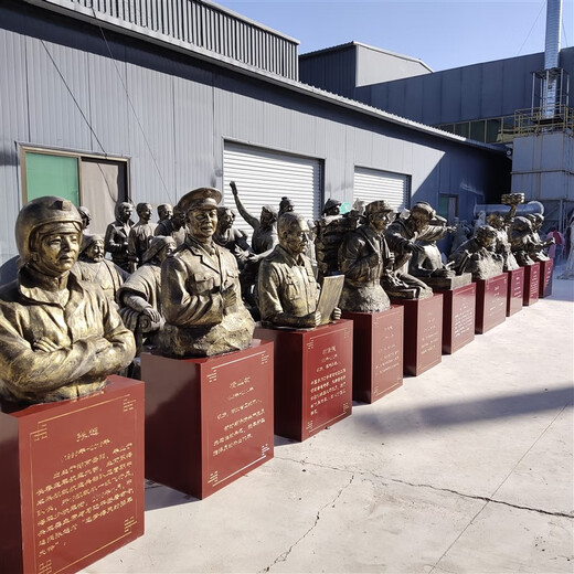 Kangxinya Fiberglass Figure Sculpture Customized Cast Bronze Farming Folklore Campus Culture Celebrity Head Large Outdoor Statue Pendulum Top Ten Heroes Dingjin