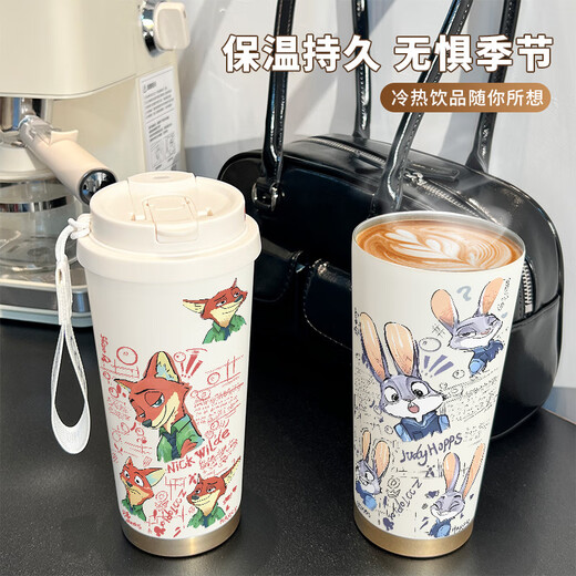 Judynik Thermos Straw Beber Beber Beber Capacidad Gran capacidad Car Portable Estudiantes Masculinos y Femeninos para ir a la Copa de la Escuela BXAB6626 Oficial Judy Judy SCECREE INDERIOR BARCO-520 ml con cordón