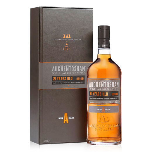 欧肯特轩Auchentoshan 欧肯特轩单一麦芽威士忌 原装进口洋酒烈酒 700ml 欧肯特轩21年