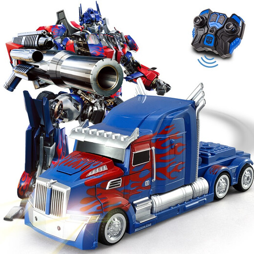 Transformers (Transformers) children's toys boy Bumblebee Optimus Prime remote control car deformation robot model birthday gift Optimus Prime [voice control丨inductive deformation]