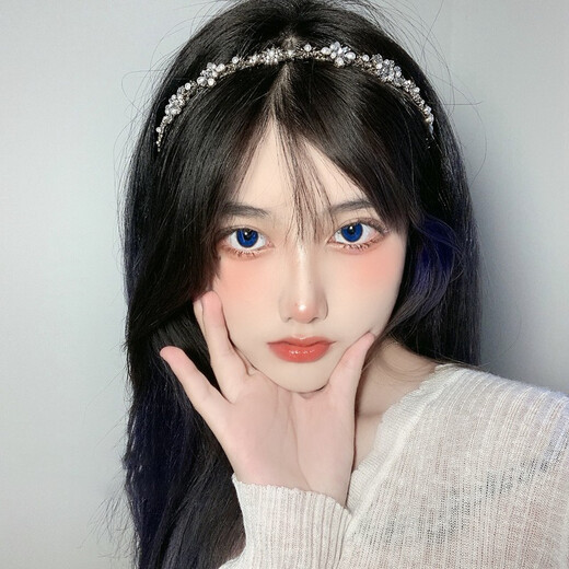 Shufen retro Baroque imitation pearl headband diamond headband fairy forest super fairy niche versatile headwear birthday gift F0993 Baroque imitation pearl headband