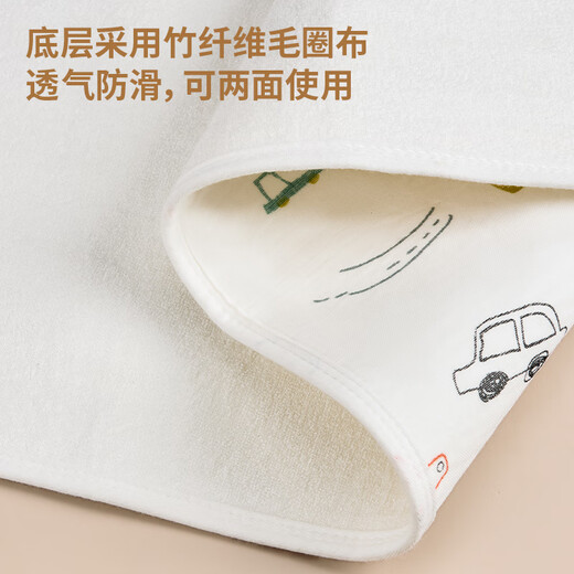 乐卡利 婴儿隔尿垫可水洗不易透水棉纱透气新生宝宝防漏尿护理姨妈垫 隔尿垫 【卡通汽车 70*50cm】