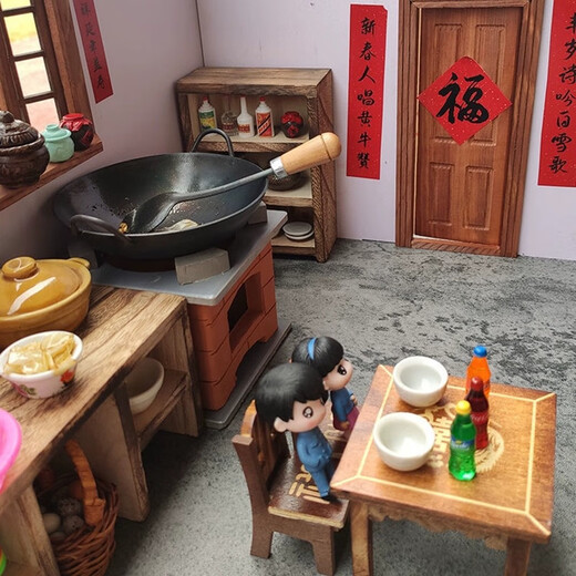 寂皇迷你小厨房玩具真煮全套做饭厨具真实版煮饭套装儿童女孩过家家 升级大锅大灶套餐二