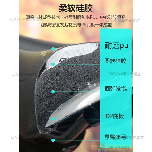 捷安特（GIANT）坐垫/鞍座ATX810/830/860XTC800山地车柔软舒适硅胶座垫包 EASE2人体工学加厚硅胶