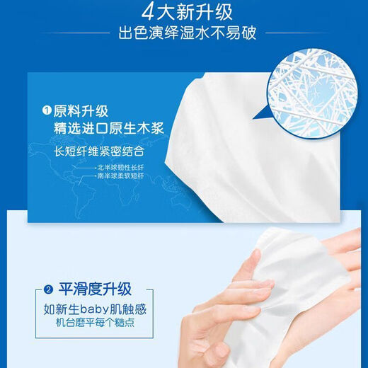 Vinda extended length handkerchief paper large pack 4 layers 9 pieces large thickened soft unscented facial tissue portable napkins 40 packs economical