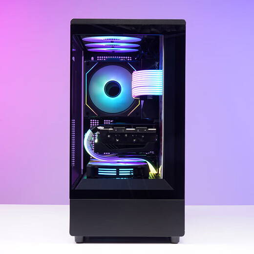 Patriot Xingcanlan Xingcan Xiaolan boîtier de chambre avec vue sur la mer transmission latérale panoramique sans colonne ordinateur de bureau de jeu e-sports de grande valeur ordinateur central MATX/240 refroidi à l'eau noir + ventilateur Aurora ARGB (1 positif et 3 négatif)