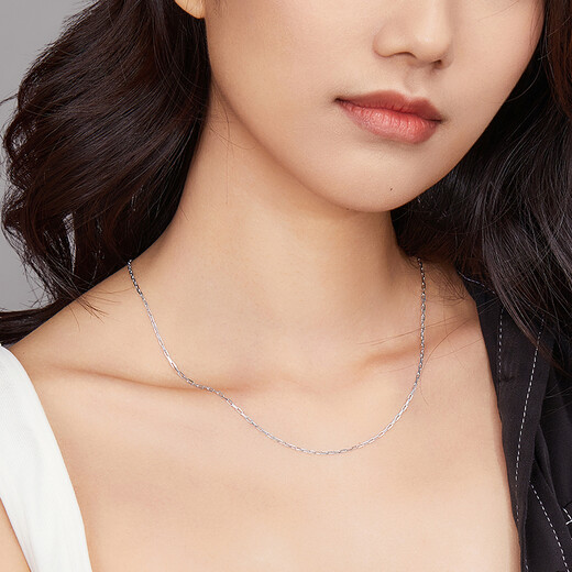 Lukfook Jewelry Platinum 950 long cross chain platinum chain necklace including extension chain Price L04TBPN0018 4.69 grams (including labor cost 408 yuan)