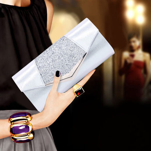 KUQIDAISHU handbag (KUQIDAISHU) clutch bag women's fashionable dinner bag dress cheongsam paired with banquet European and American hand-catched socialite bag golden