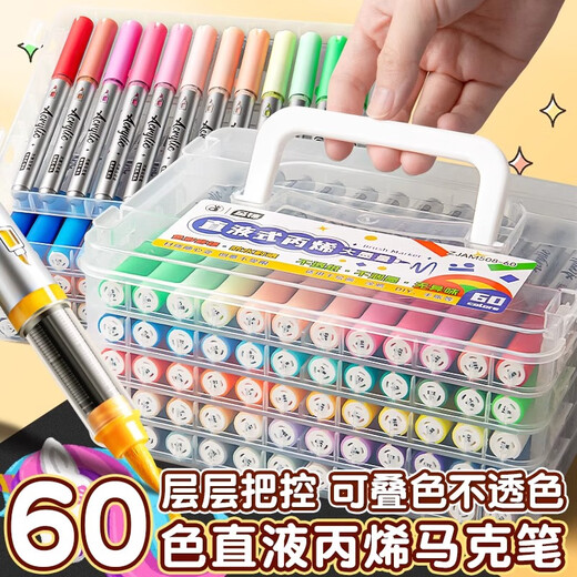 Zhijin gerade flüssiger Acrylmarker Weichköpfe selbst ausgewählte Einfärben monochrom undurchlässige Farbstapelstapelkunst-Kunst sicher nicht toxisch waschbarer Füllungsfarbe Farbstift handbemalte DIY Graffiti Stift Ng693 Blau grau