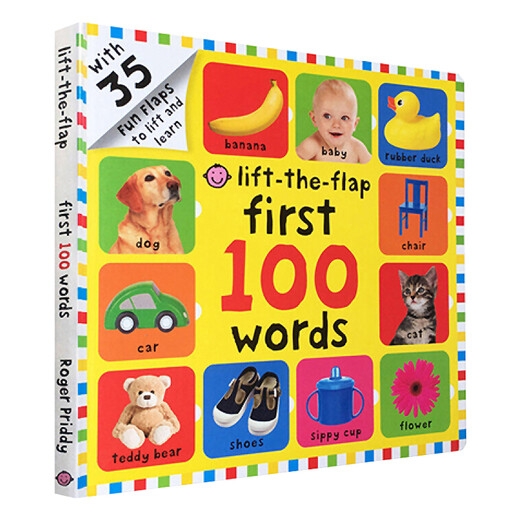 幼儿英语100词 我的100个单词 英文原版 First 100 Words Lift-The-Flap 罗杰普利迪 幼儿绘本翻翻书 0-6岁 搭启蒙认知100只动物 100个农场词汇 我的100个单
